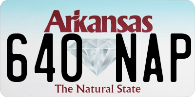 AR license plate 640NAP