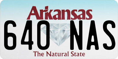 AR license plate 640NAS
