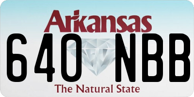 AR license plate 640NBB
