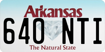 AR license plate 640NTI