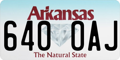 AR license plate 640OAJ