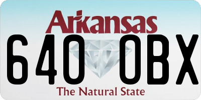AR license plate 640OBX