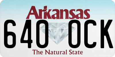 AR license plate 640OCK