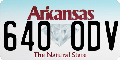 AR license plate 640ODV