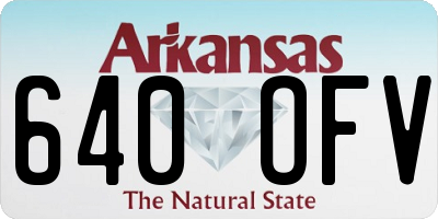 AR license plate 640OFV