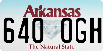 AR license plate 640OGH