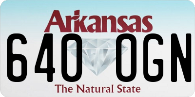 AR license plate 640OGN