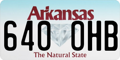 AR license plate 640OHB