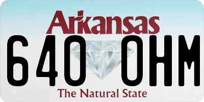 AR license plate 640OHM