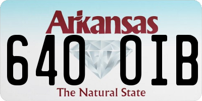 AR license plate 640OIB