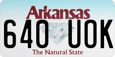 AR license plate 640UOK