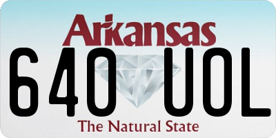 AR license plate 640UOL