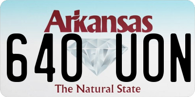 AR license plate 640UON