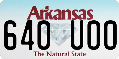 AR license plate 640UOO