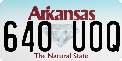AR license plate 640UOQ