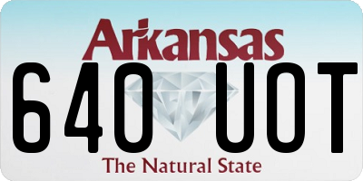 AR license plate 640UOT
