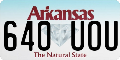 AR license plate 640UOU