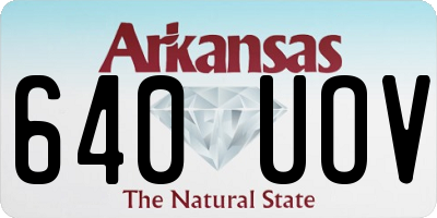 AR license plate 640UOV