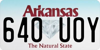 AR license plate 640UOY