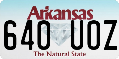 AR license plate 640UOZ