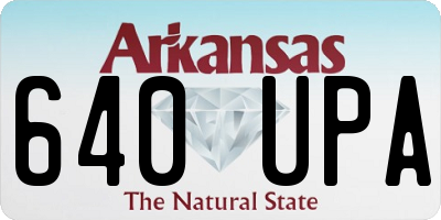 AR license plate 640UPA