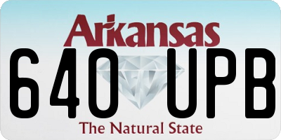 AR license plate 640UPB