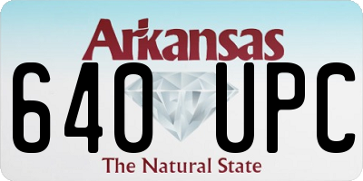 AR license plate 640UPC