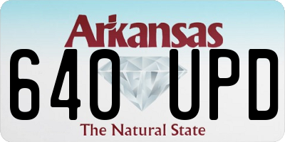 AR license plate 640UPD