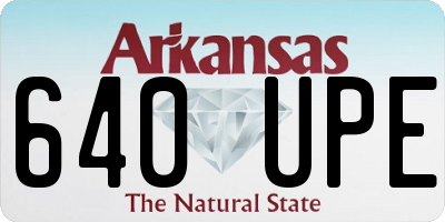 AR license plate 640UPE