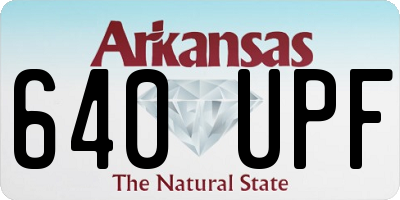 AR license plate 640UPF
