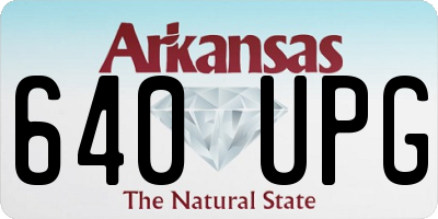 AR license plate 640UPG