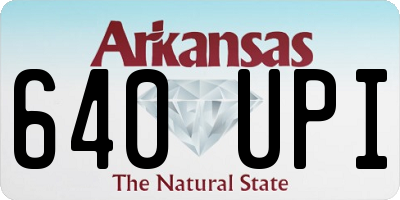 AR license plate 640UPI