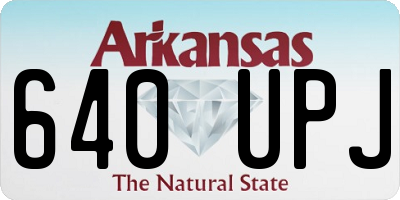 AR license plate 640UPJ
