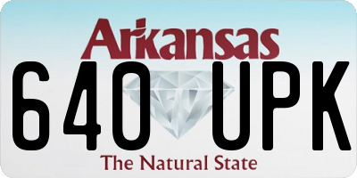 AR license plate 640UPK