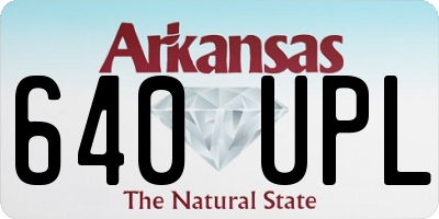AR license plate 640UPL