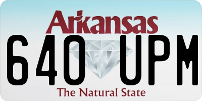 AR license plate 640UPM