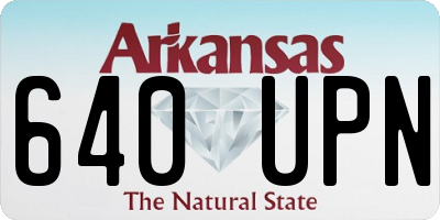 AR license plate 640UPN