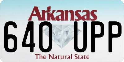 AR license plate 640UPP