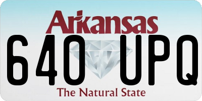 AR license plate 640UPQ