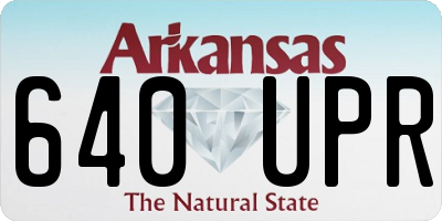 AR license plate 640UPR
