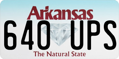 AR license plate 640UPS