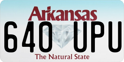 AR license plate 640UPU