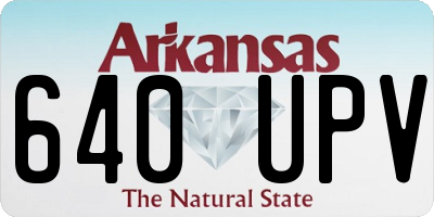 AR license plate 640UPV