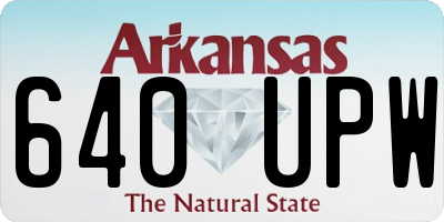 AR license plate 640UPW