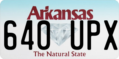 AR license plate 640UPX