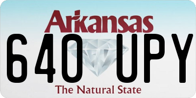 AR license plate 640UPY