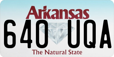 AR license plate 640UQA