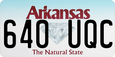 AR license plate 640UQC