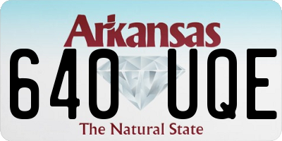 AR license plate 640UQE