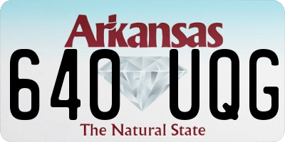 AR license plate 640UQG